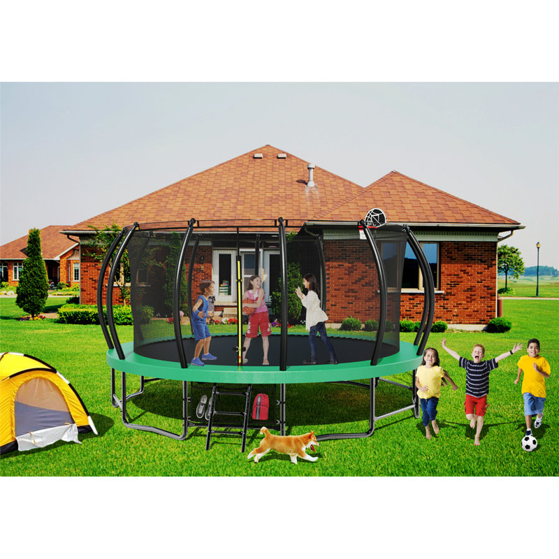 Solid  Trampoline with with Ladder ,Shoe Bag