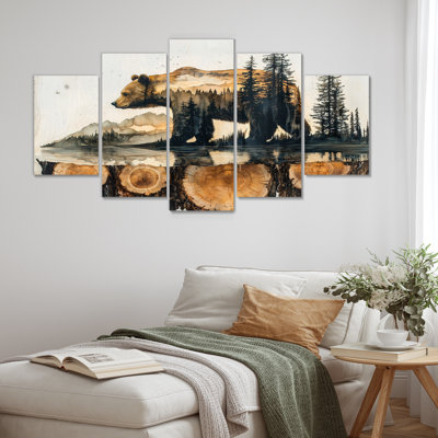 Crayton - ours, art mural - ensemble d'art mural moderne