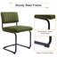 Aveon 49.8cm Channel Tufted Velvet Dining Chairs with Matte Black Cantilever Steel Frame-162942847