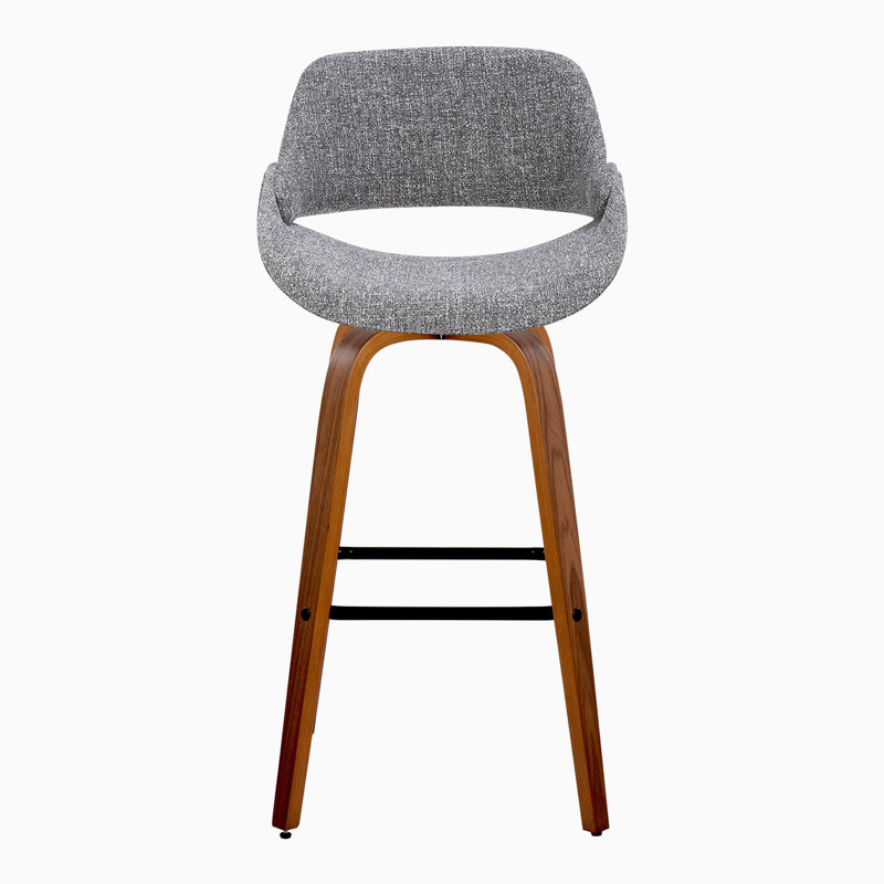 Tabouret de bar et de comptoir rembourré Najrin, Gris, Tabouret de bar (siège d'une hauteur de 30 po)