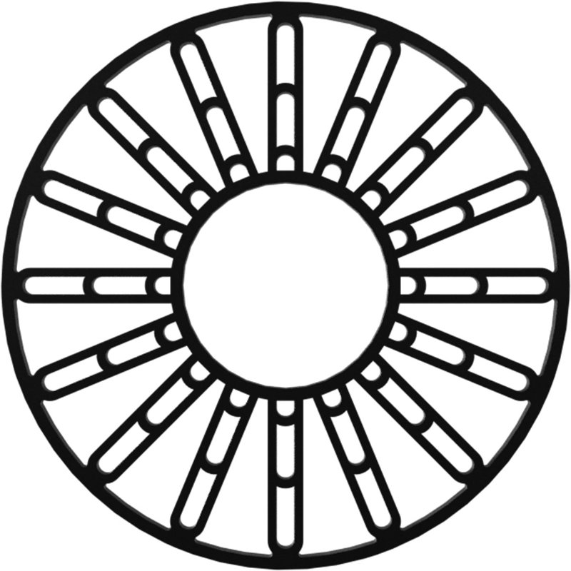 Médaillon de plafond de 20 po x P 7 po x P 7 po x P 1/2 po de qualité architecturale, PVC, H 20 po x l 20 po x P 0,5 po, Noir