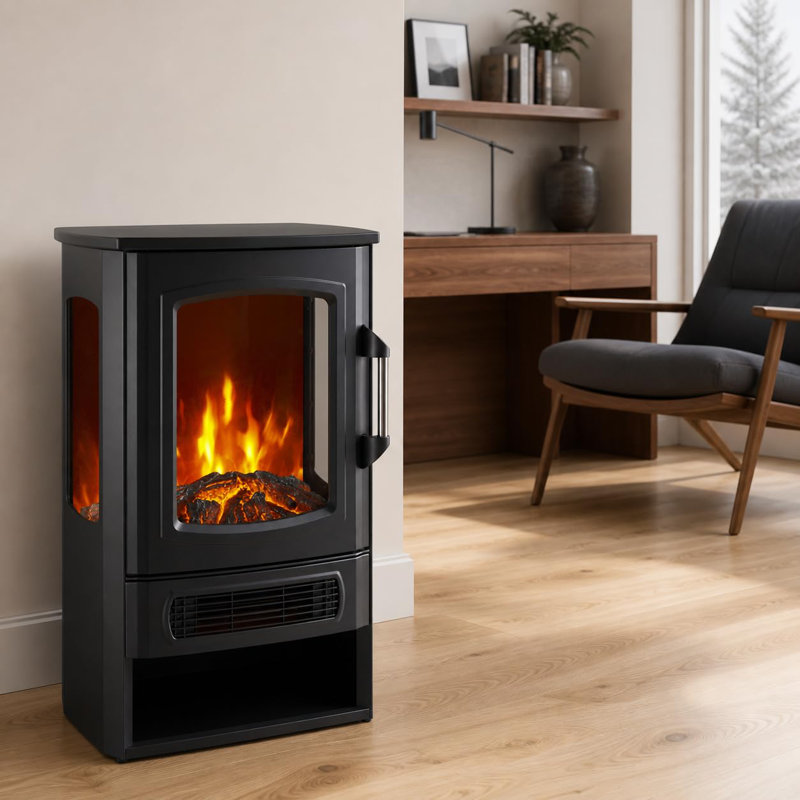 Wrought Studio 21.54 " W Black Electric Stove