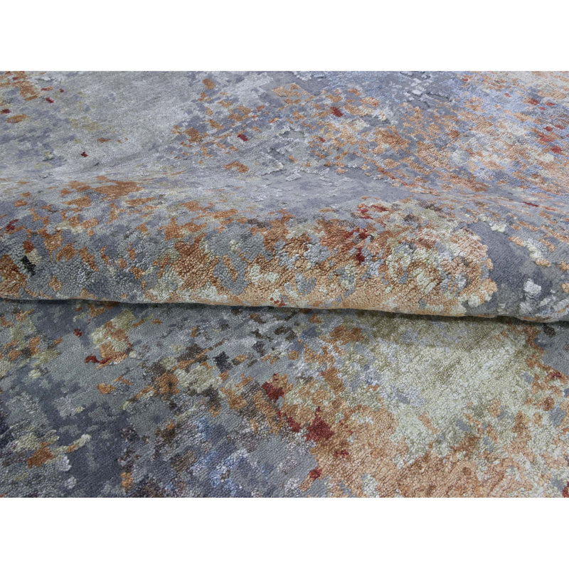 Abstract Area Rug in Red, Rectangle 12' x 15'