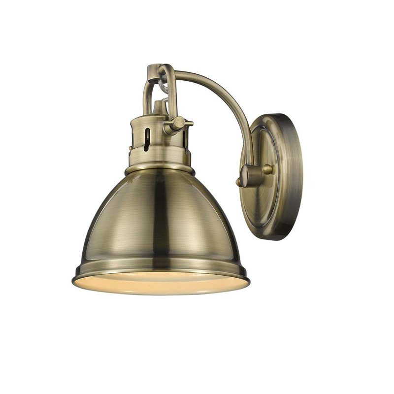 Dimmable Vanity Light, Aged Brass, Aged Brass