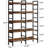5-Tier Rustic Double Wide Industrial Bookshelf