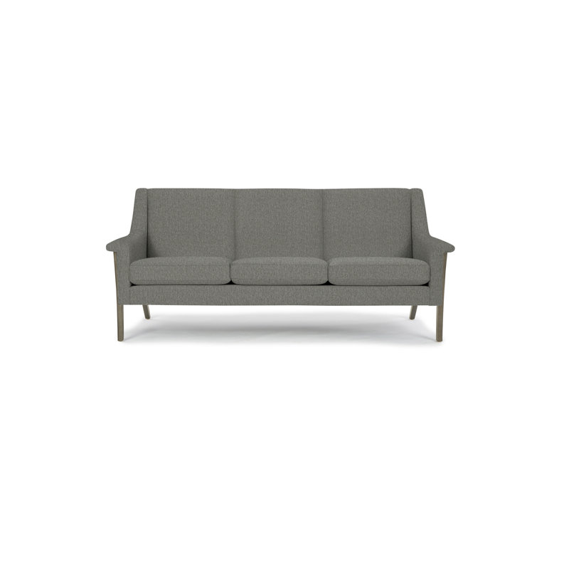 Arlo Upholstered 82'' Sofa, Driftwood, Stone Polyester Blend