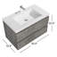 Ensemble de meuble-lavabo simple mural 35,3 "Hourani