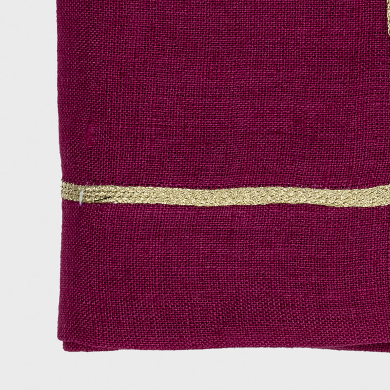 Linen Square Napkins, Damson
