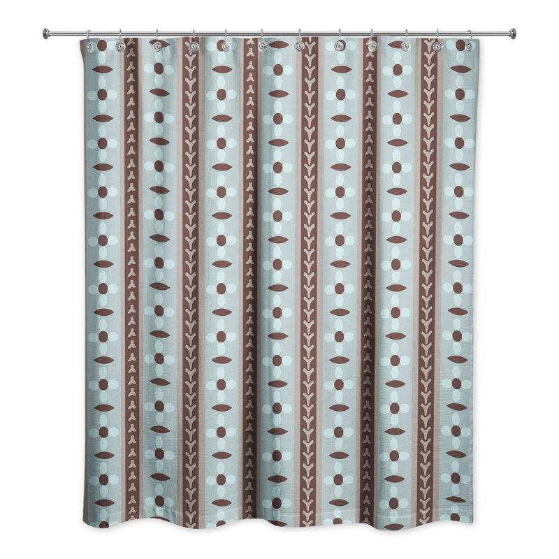 Rideau de douche simple Hamby, Bleu