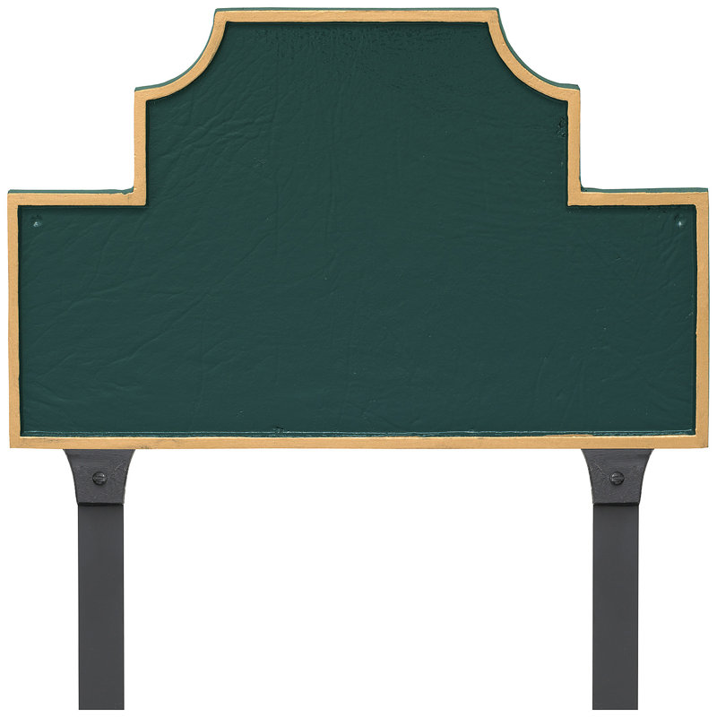 Plaque d'adresse Beckford, Vert forêt / doré, Oui