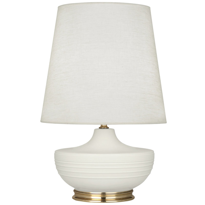 Nolan Table Lamp, Modern Brass/Matte Lily