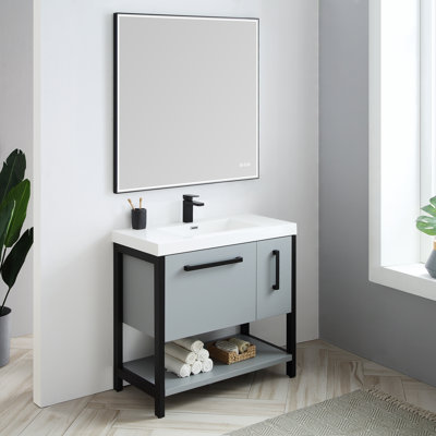 Ensemble de meuble-lavabo simple et imperméable Herakleitos