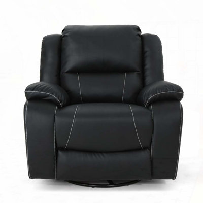 39" Wide Faux Leather Manual Swivel Standard Recliner