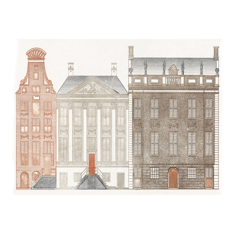 «Snayder Amsterdam Canal House IV on Canvas» par Johan Teyler, reproduction, H 20 po x l 30 po