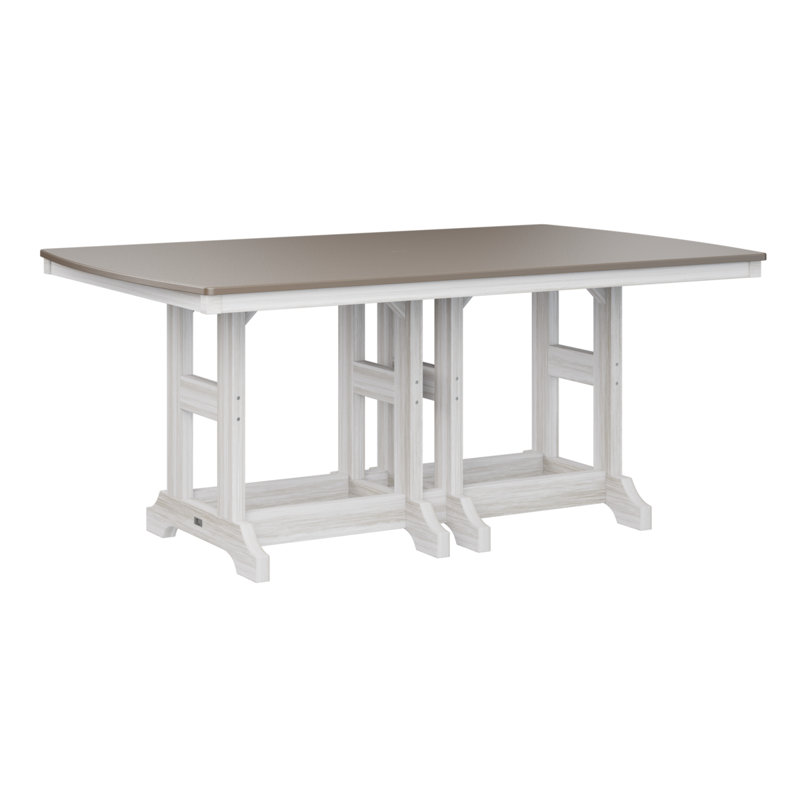 Table de salle à manger rectangulaire Berlin Garden, Bronze martelé, H 30,87 po x l 72 po x P 44 po, Coquillage