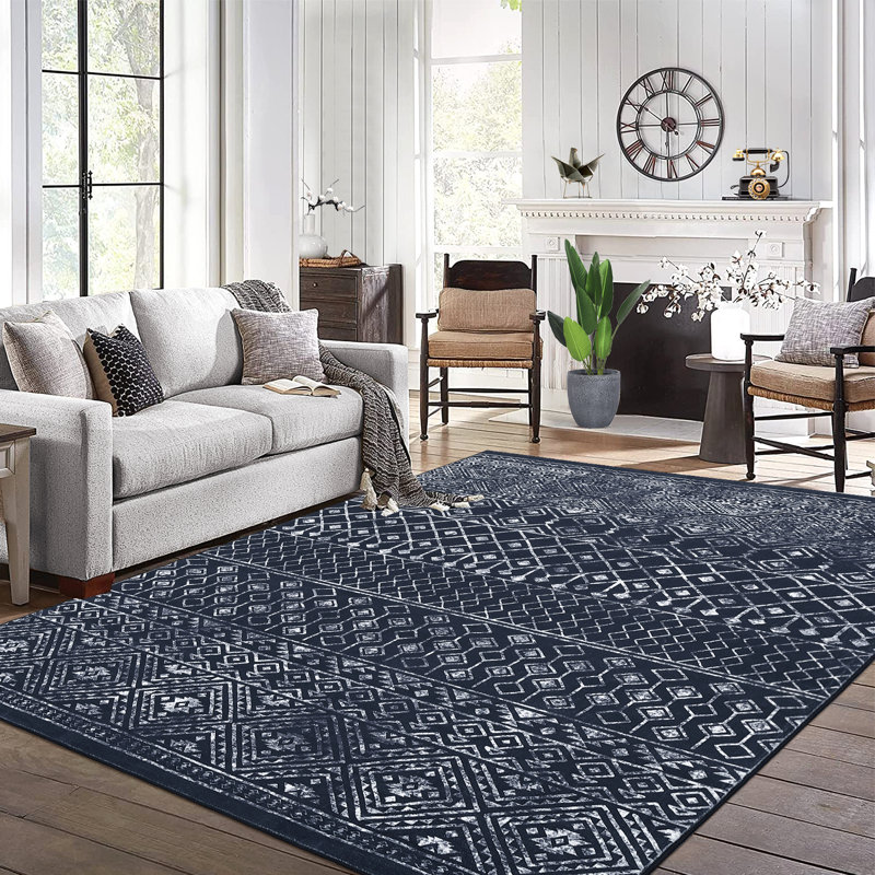 Orinoco Washable Floral Indoor Rug, Rectangle 9' x 12'