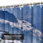 Rideau de douche transparent transparent, rideaux de douche pour la salle de bain avec 12 crochets-129425210