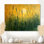 Lueur dorée de la forêt de bambou I - Art mural en bambou
