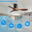 42 po Ventilateur de plafond encastré standard à 3 pales noires avec moteur à courant continu et télécommande
