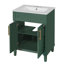 Meuble-lavabo 24 po avec lavabo intégré en céramique, meuble-lavabo simple avec 2 portes et meuble-lavabo simple pour petite et moyenne salle de bain-785496295