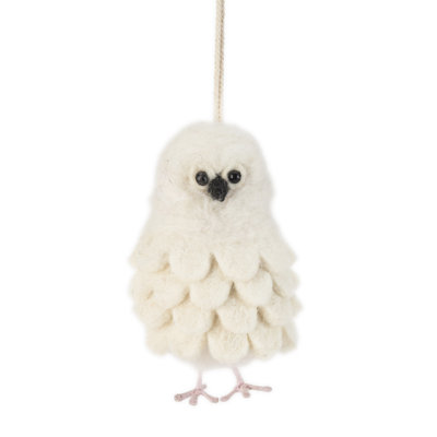 Snowy Owl Hanging Figurine Ornament