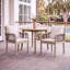 Chaises de salle à manger robustes pour patio, en bois d'acacia avec accoudoirs en corde, style rustique pour l'extérieur-1618712525