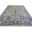 Hand Knotted Wool Area Rug in Silver And Dark Gray