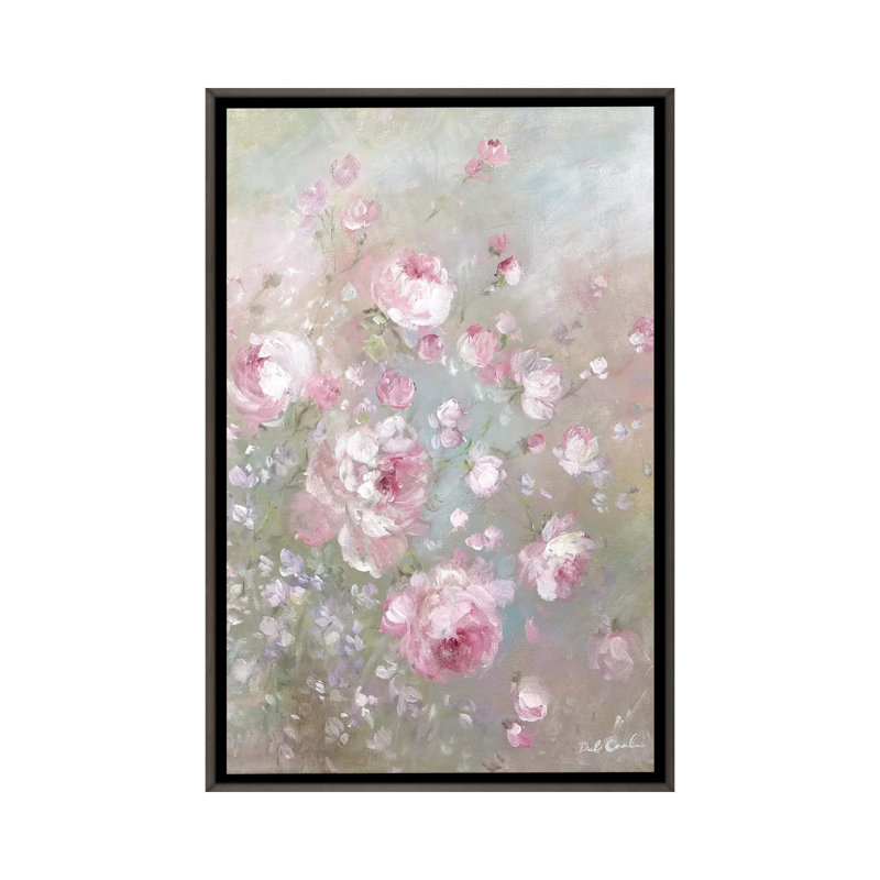 Roses estivales par Debi coules-reproduction d’art, Pas de tapis, H 40 po x l 26 po x P 1,5 po