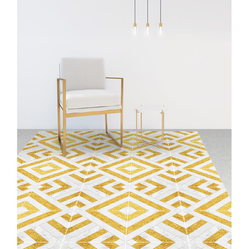 Caren Non-Slip Geometric Doormat, Rectangle 100 x 133cm