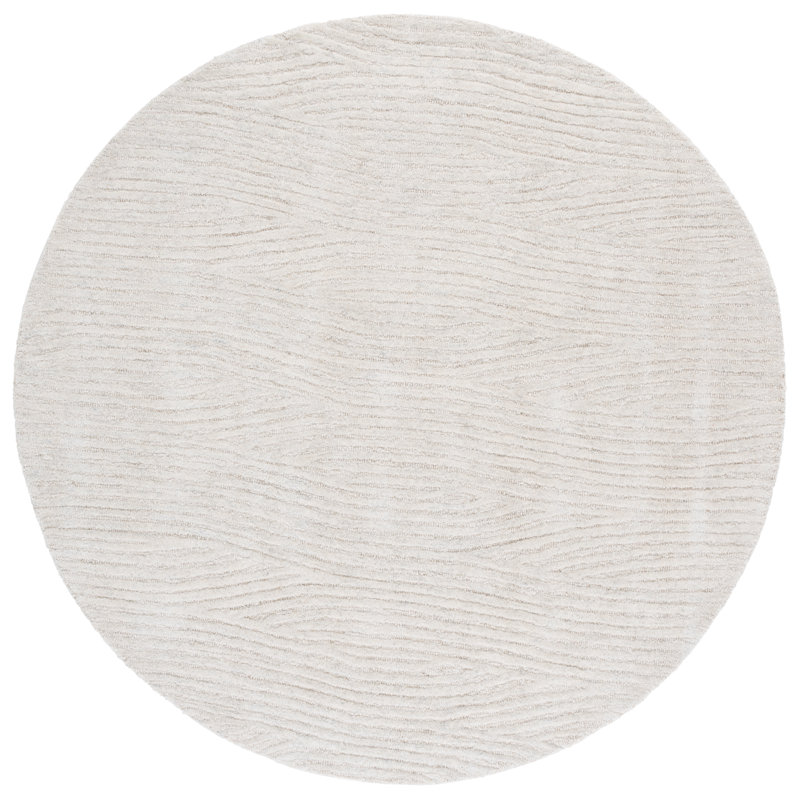 Hand Tufted Abstract Indoor Rug, Round 6'