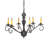 Whyte 6 - Light Steel Dimmable Chandelier