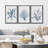 Minimal Botanical " Blue Plant Leaf " 3 - Pieces-91874804-91874807