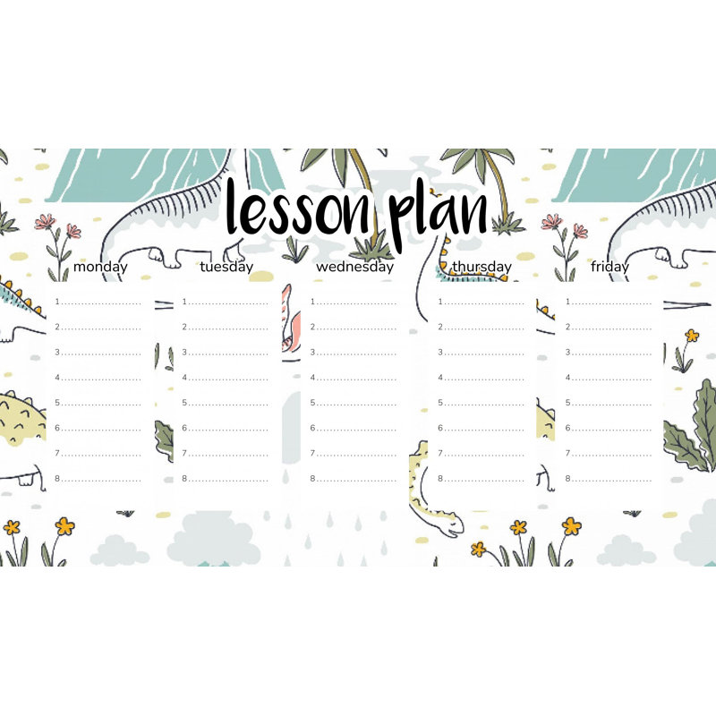 Magnetic Lesson Plan Pastel Dinosaurs