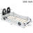 Wood Race Car-Shaped Platform Bed With LED And Upholstered Backrest, White