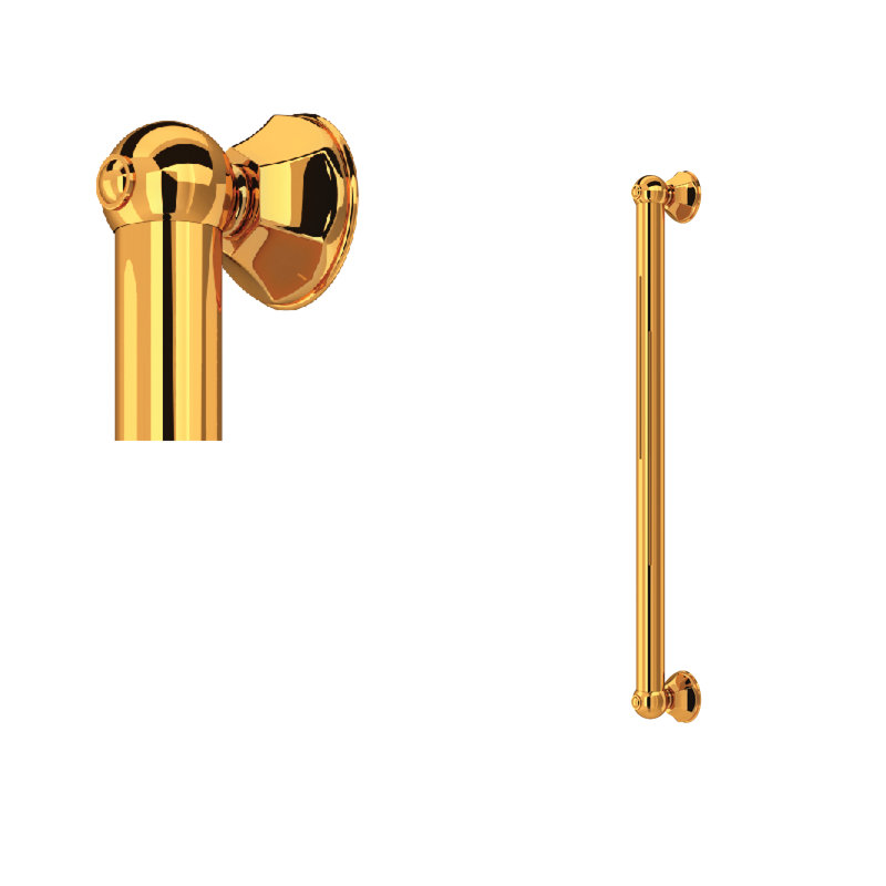 Palladian 18" Grab Bar, Italian Brass, 26.5" W