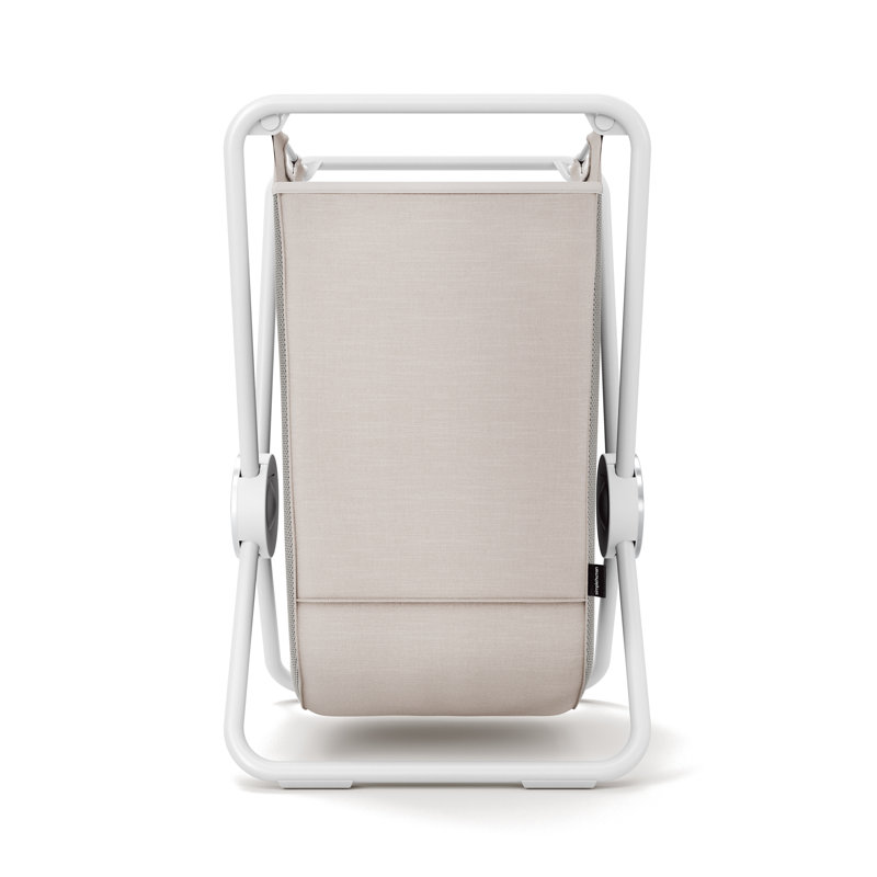 simplehuman single x-frame laundry hamper, chrome, 75.00" H x 49.30" W x 41.80" D, White