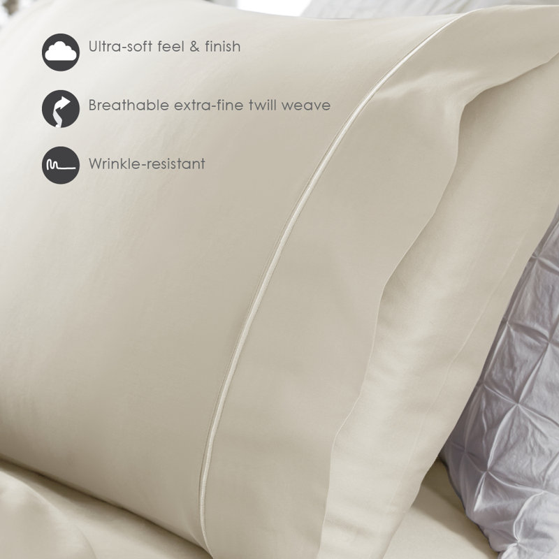 Sateen, King, White