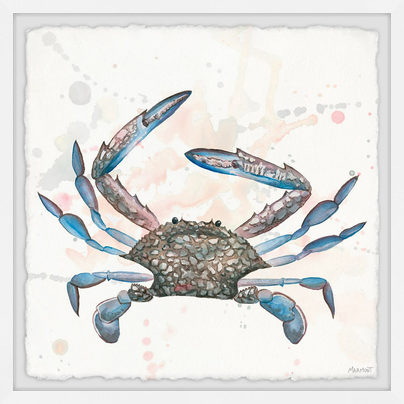 «Lone Crab», reproduction d'art sur papier encadrée, H 24 po x l 24 po x P 1,5 po