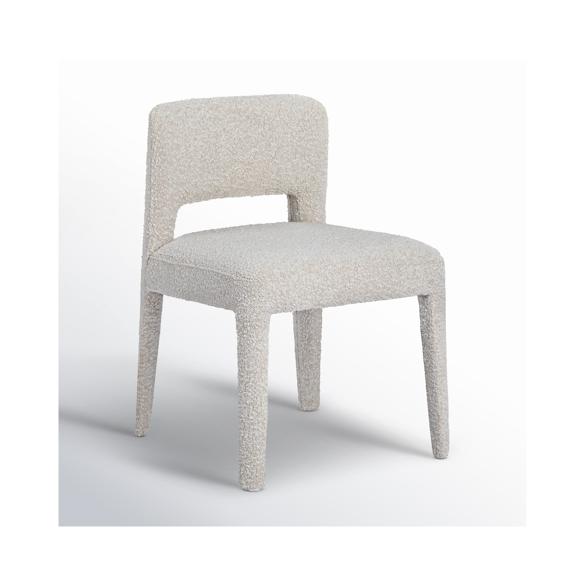 Darrin Dining Chair, Boucle White