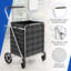 Chariot d'épicerie utilitaire surélevé avec doublure imperméable Gymax