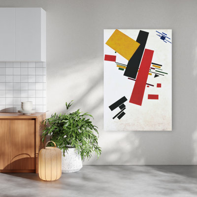 Dynamic Suprematism Abstract Classic Geometric Wall Art Print 1 Piece Wrapped Canvas Wall Art