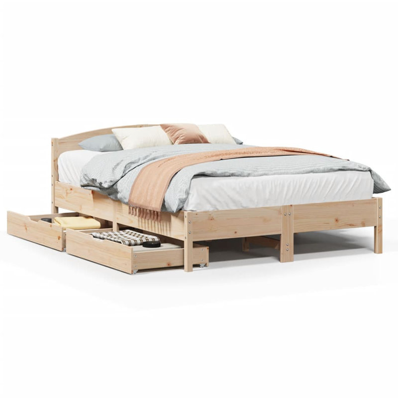 Storage Bed, Brown, Double (4'6)