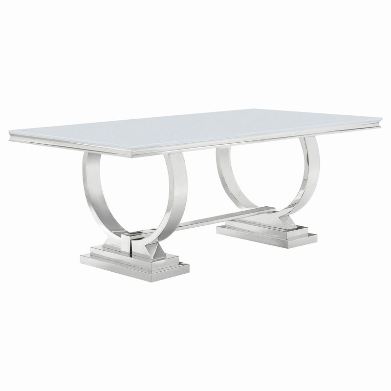 Table de salle à manger Mercy, Blanc