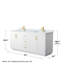 Meuble-lavabo double autoportant 72 po avec plateau en marbre Miranda-2121438248-2121438262