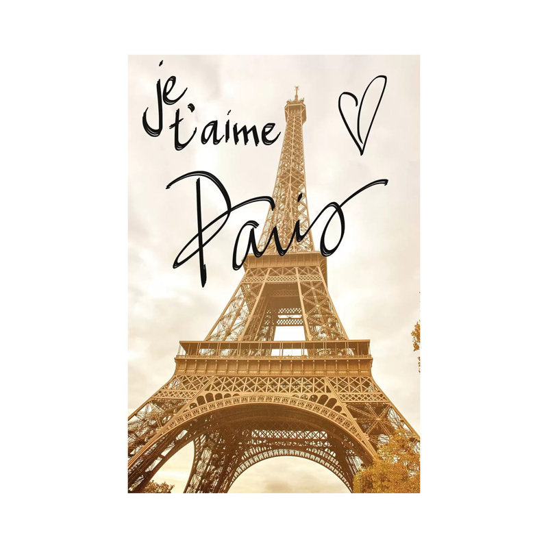 Je T'aime Paris, H 26 po x l 18 po x 1,5 po