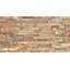 Ledger Random Sized Slate Mosaic Tile in Amber Gold