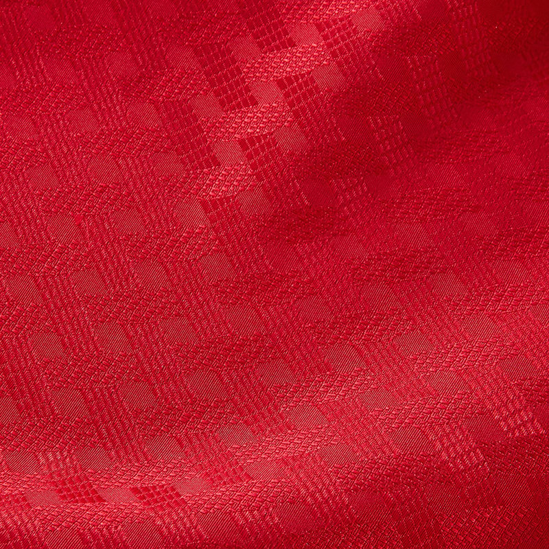 Motif rayé nervuré The Holiday Aisle®, 70 po x 70 po, Rouge