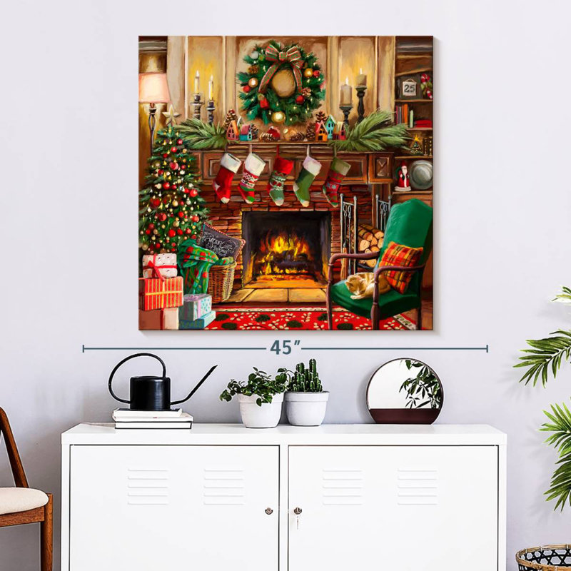 Foyer de Noël Lelend, H 33 po x l 33 po