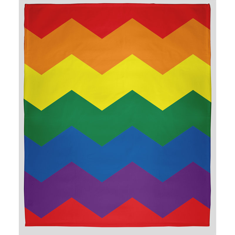 Couverture en molleton Pride, L 50 po x L 60 po, Rouge, jaune et vert