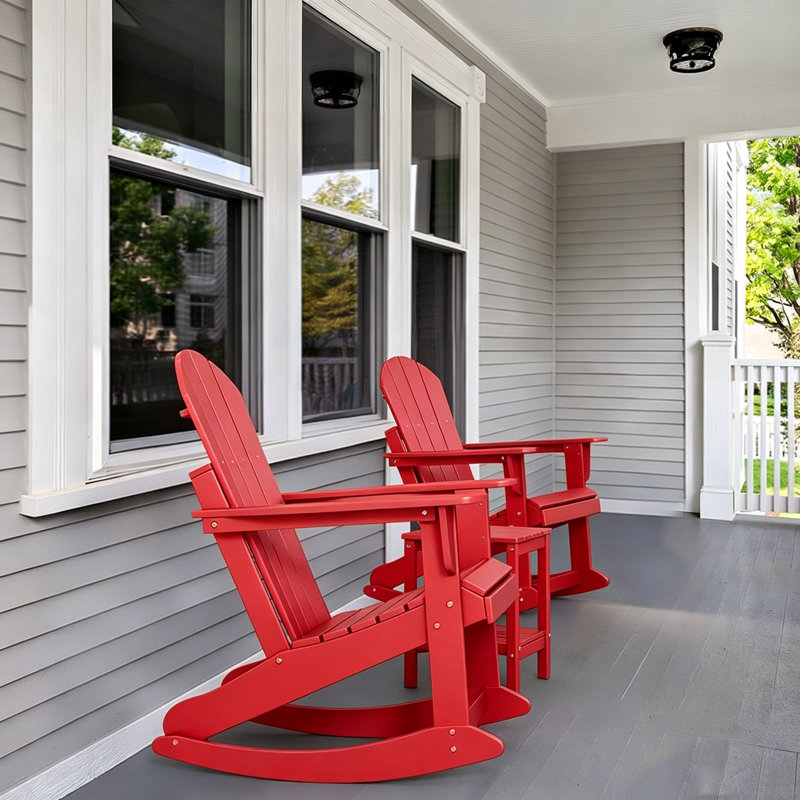 Chaise berçante tout temps Adirondack, Red